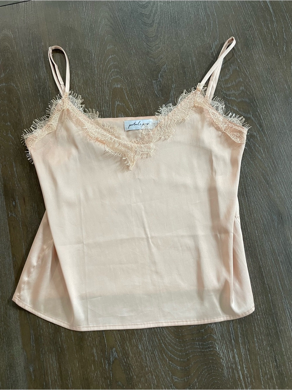 Petal & Pup Soft Blush Satin Lace Cami